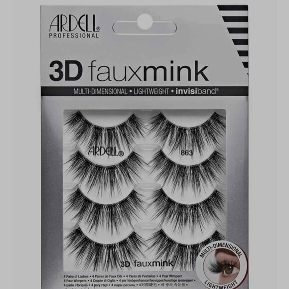 Ardell 3D Faux Mink 858 4 Pack, Black - Picture 11 of 11